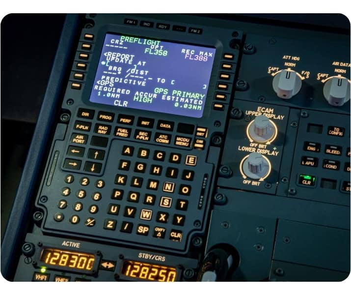Aeronautic electronics manufacturing - In-flight management system